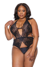 Load image into Gallery viewer, 23312 - Crotchless Teddy - Black - OS/XL
