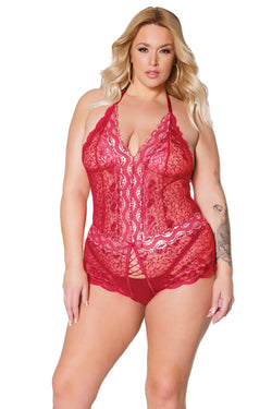 Collection of Seeing Red Crotchless Teddy in a gallery layout