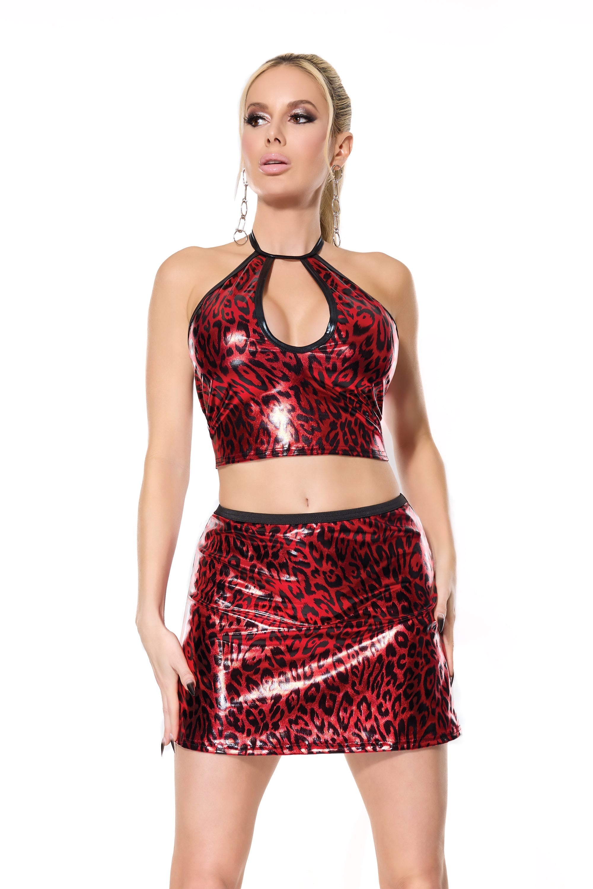 Collection of Leopard Electrix Halter Top in a gallery layout