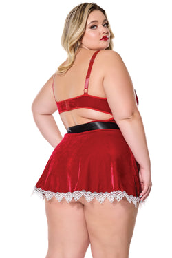 Collection of 24318 PLUS - Dress - Red in a gallery layout