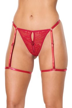 Endless Nights Thong With Attached Gartered Leg Bands Coquette Canada Endless Nights Thong With Attached Gartered Leg Bands Coquette Canada