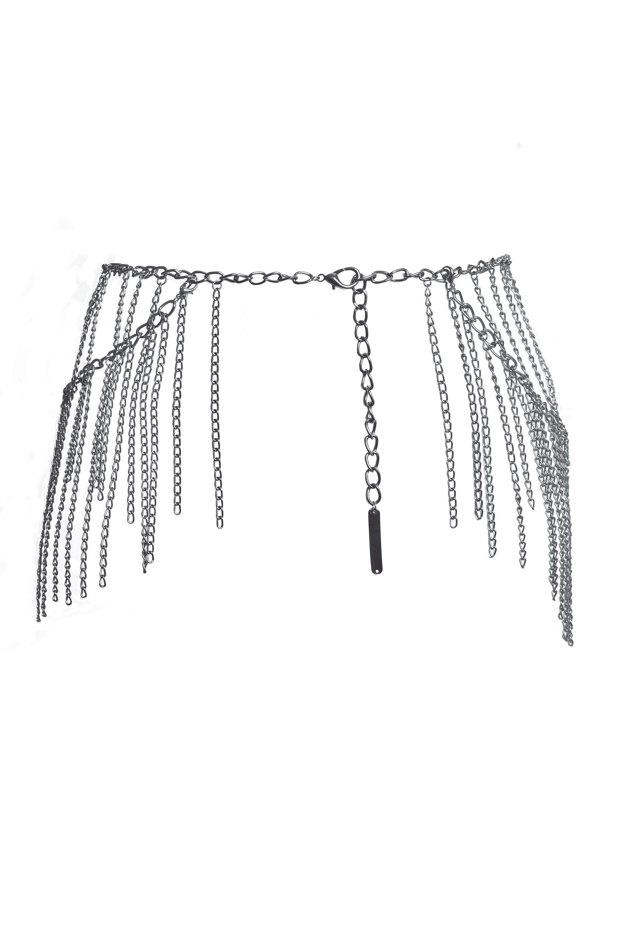 Collection of Gunmetal Glam Chain Belt in a gallery layout