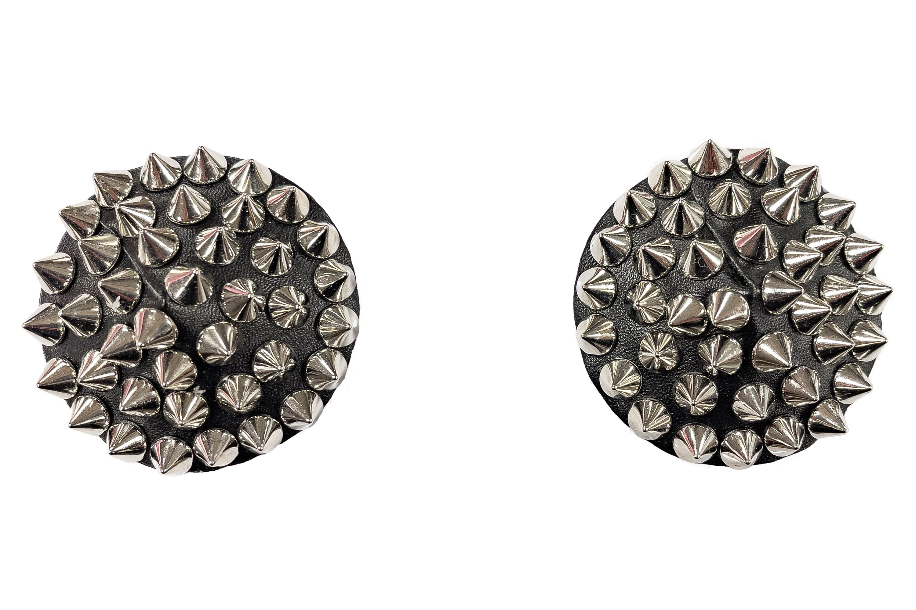 Collection of 22232 - Round Spiked Pasties - Black in a gallery layout