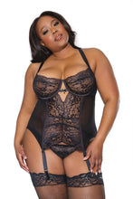 Load image into Gallery viewer, 23311 PLUS - Bustier &amp; Thong - Black
