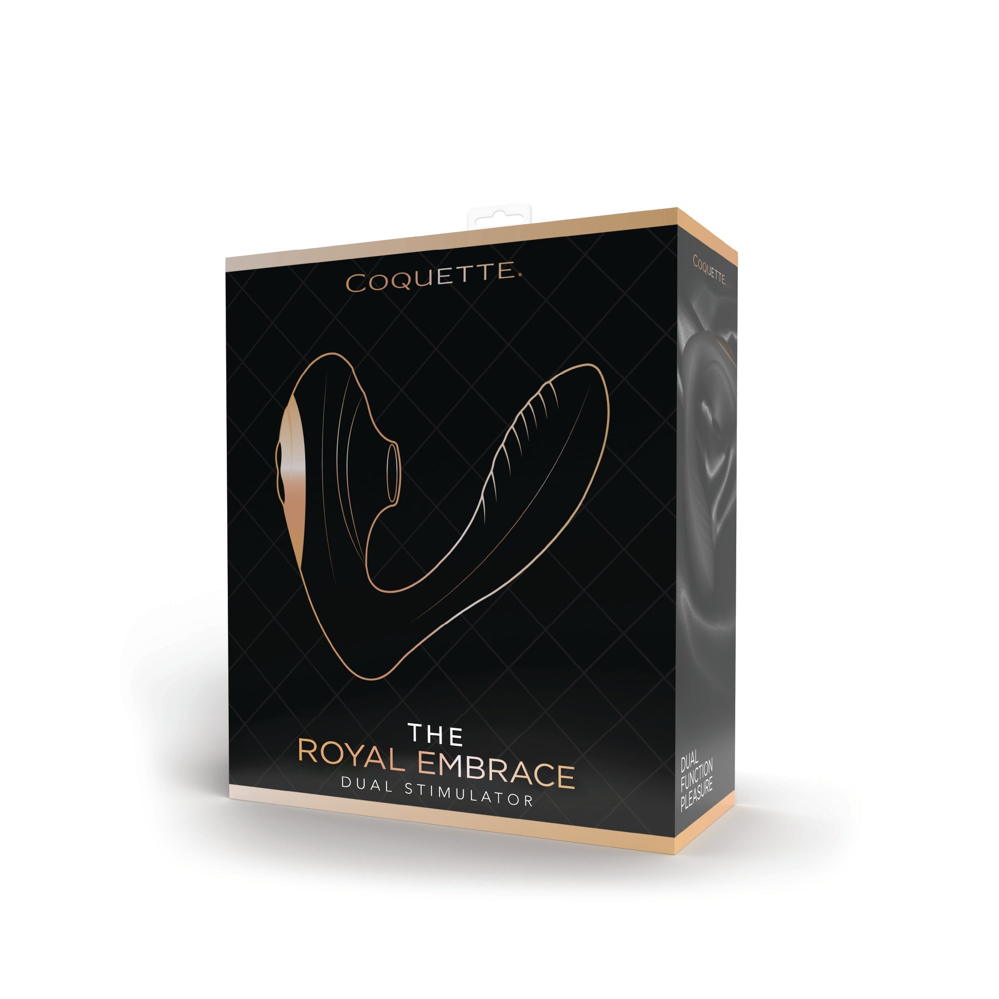 Collection of 23609 - The Royal Embrace Dual Stimulator - Black/Rose Gold in a gallery layout