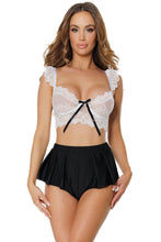 Load image into Gallery viewer, 24132 - Crop Top &amp; Shorts - Black/White - OS
